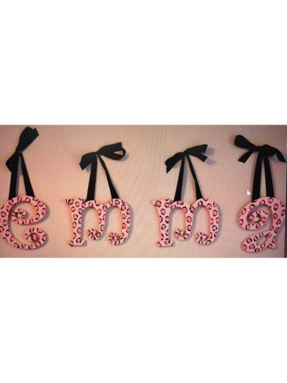 Custom Made Leopard Print "Emma" wall decor Paid $75